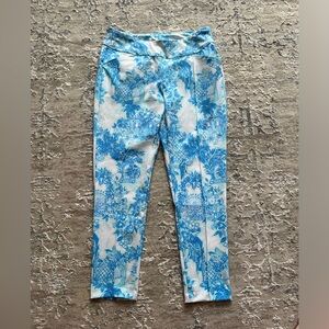 Lilly Pulitzer Blue Toile Corso Pants- size 10.